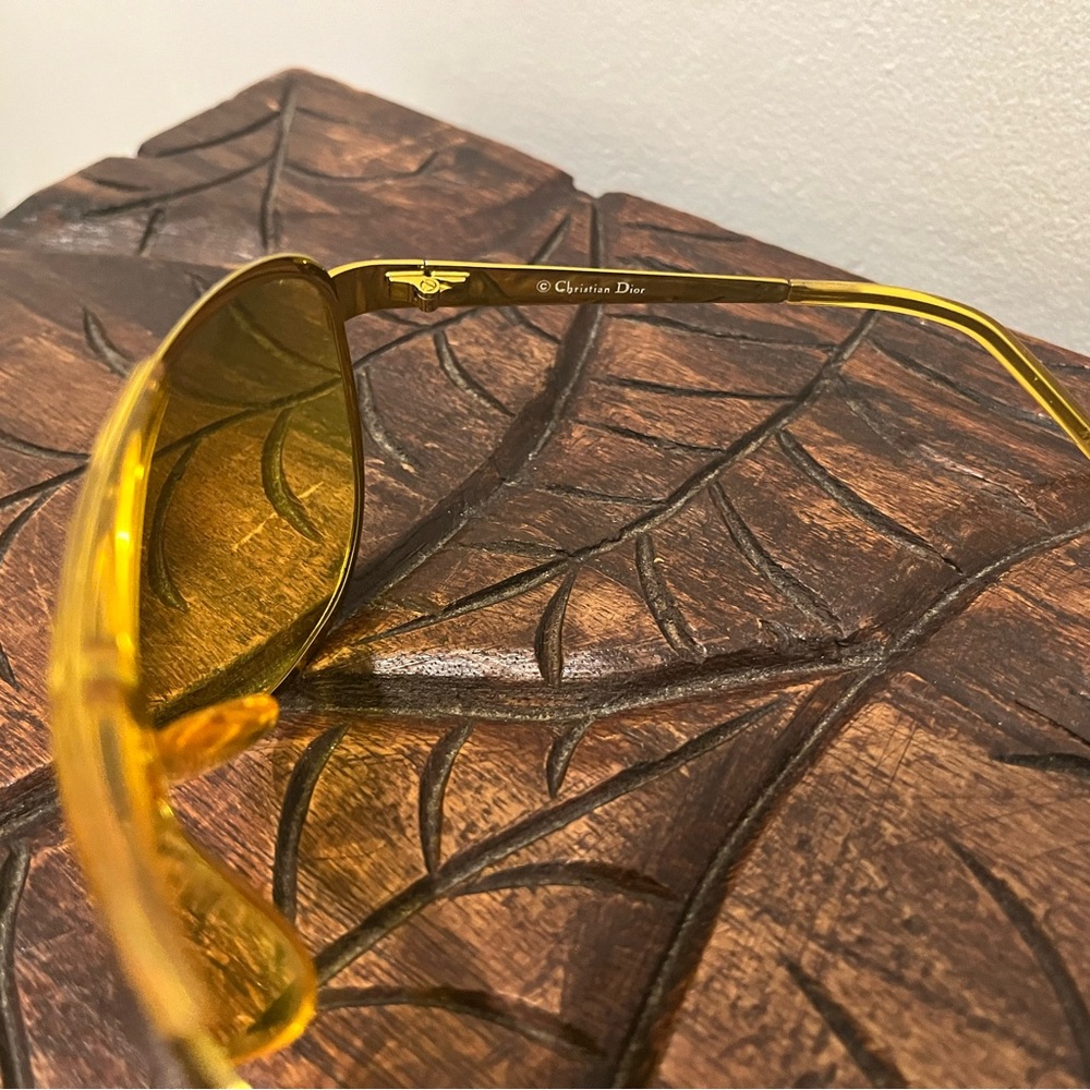 Christian Dior Rodeo Drive Limited Edition Yellow Aviator Visor Sunglasses - Picture 4 of 10